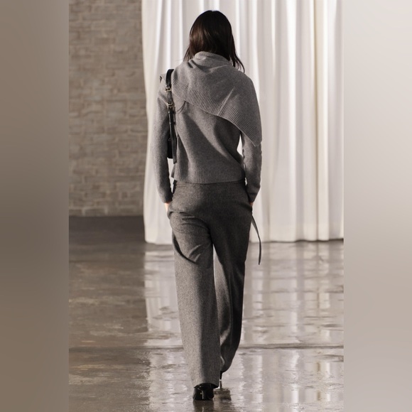 Wide leg Grey dress pants - Picture 4 of 7